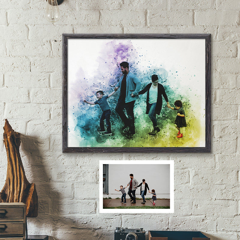 Personalised Art For Family , Perfect Print Gift For Dad Birthday/ Wedding Gift/ Father's day gift/ Anniversary, Housewarming Gift gift