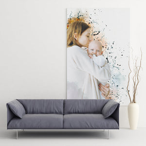 Personalised Art Gift From Photo Digital Painting Portrait Present For Family/ Kids Room Decor Wall Bespoke Artwork Anniversary,